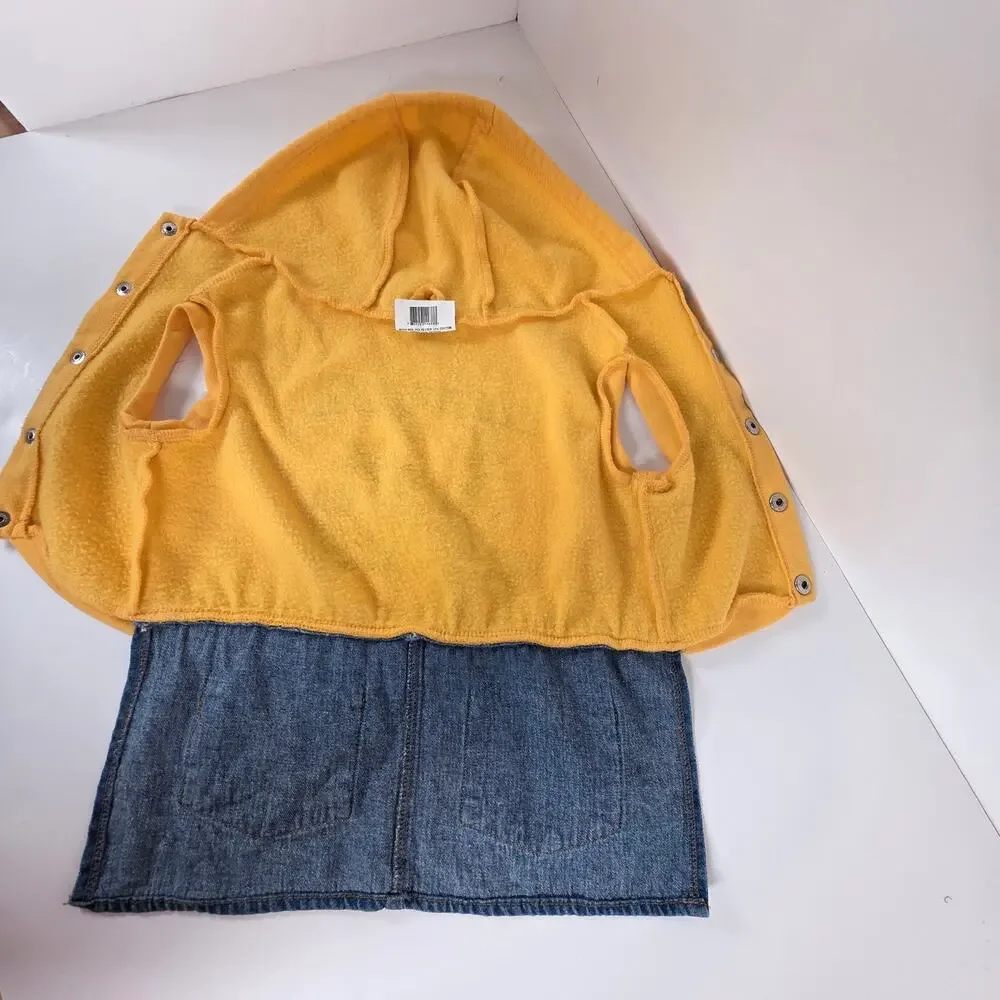 Dog Hoodie/Jean Shorts Daffodil League Companion Road Sporty Bright Yellow Sz L